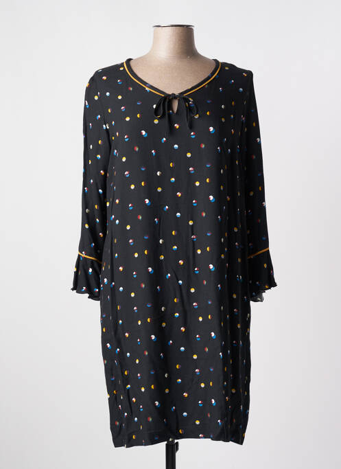 Robe mi-longue manches longues manches longues noir TELMAIL femme