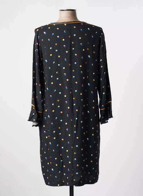 Robe mi-longue manches longues manches longues noir TELMAIL femme