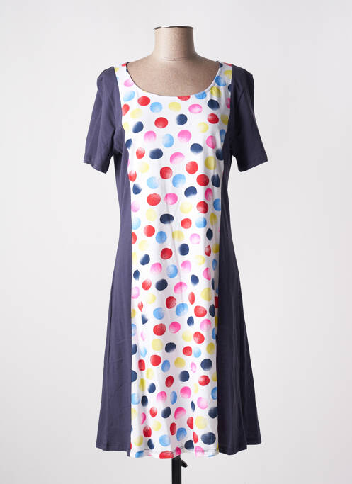 Robe mi-longue bleu MASSANA pour femme