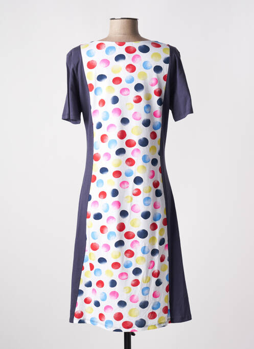 Robe mi-longue bleu MASSANA pour femme