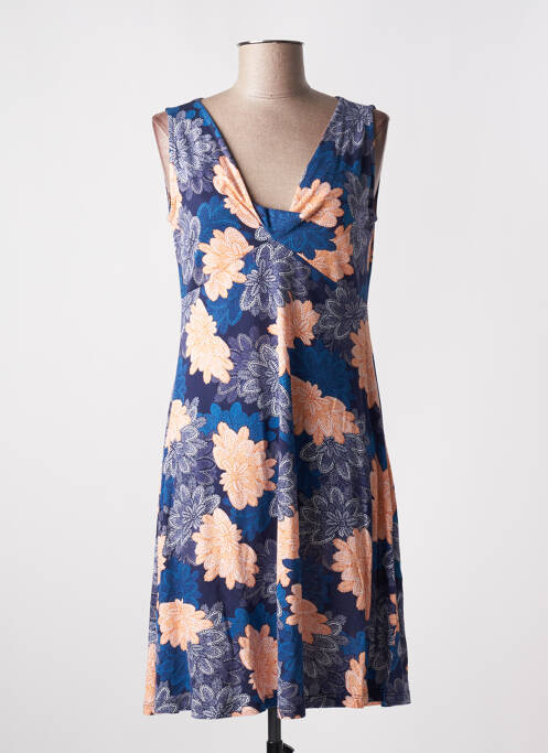 Robe mi-longue bleu MASSANA pour femme