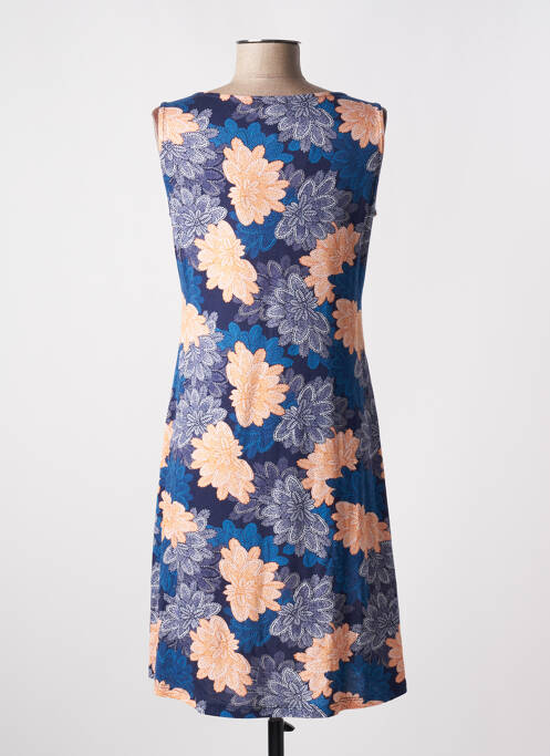 Robe mi-longue bleu MASSANA pour femme