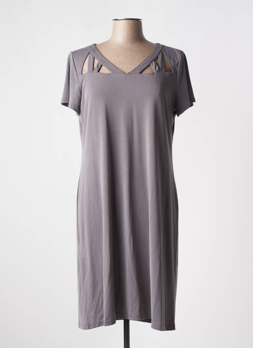 Robe mi-longue gris MASSANA pour femme