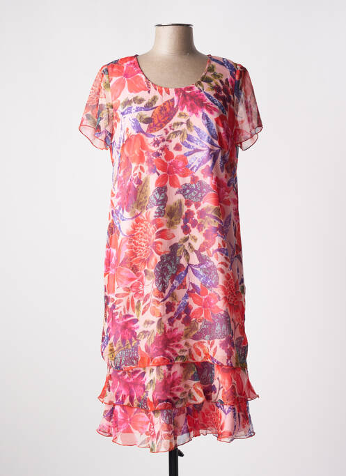 Robe mi-longue orange TELMAIL pour femme
