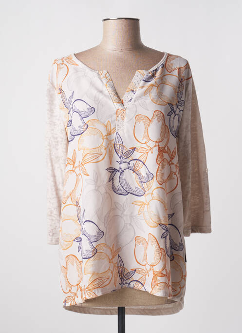 T-shirt beige CAPUCCINO pour femme