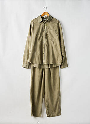 Pyjama manches longues vert AMERICAN VINTAGE homme