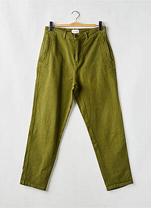 Pantalon slim fermeture zippée sous rabat boutonné taille normale vert OCTOBRE homme