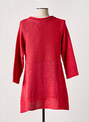 Gilet manches longues maille souple et aérée rouge OLIVER JUNG femme