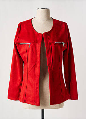 Veste casual col rond rouge OLIVER JUNG femme
