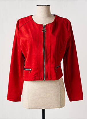 Veste casual col rond rouge OLIVER JUNG femme