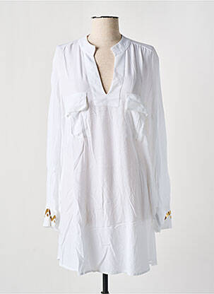 Tunique manches longues col v blanc SEMIOLOGY femme