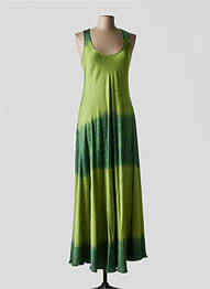 Robe longue sans manche sans manche vert SEMIOLOGY femme