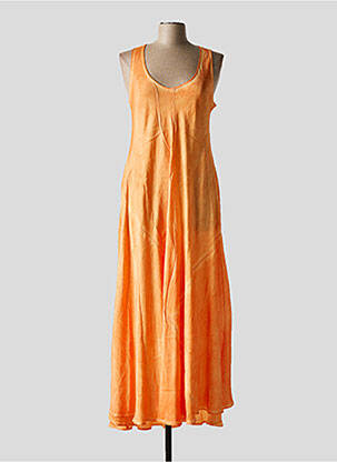 Robe longue sans manche sans manche orange SEMIOLOGY femme