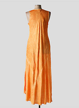 Robe longue sans manche sans manche orange SEMIOLOGY femme