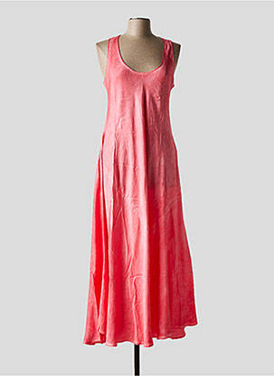 Robe longue sans manche sans manche rose SEMIOLOGY femme