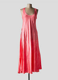 Robe longue sans manche sans manche rose SEMIOLOGY femme