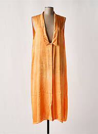 Veste casual fermeture boutonnée sur le devant orange SEMIOLOGY femme