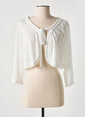Gilet manches longues blanc FRANCK ANNA pour femme seconde vue