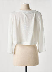 Gilet manches longues blanc FRANCK ANNA pour femme seconde vue