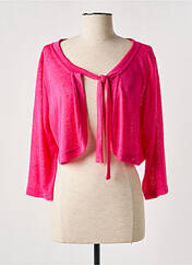 Gilet manches longues rose FRANCK ANNA pour femme seconde vue