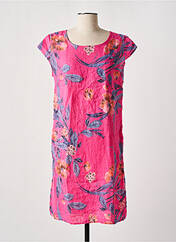 Robe mi-longue rose COULEURS DU TEMPS pour femme seconde vue