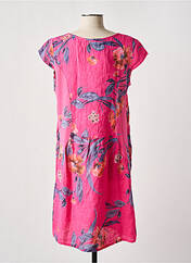 Robe mi-longue rose COULEURS DU TEMPS pour femme seconde vue