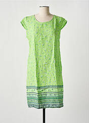 Robe mi-longue vert COULEURS DU TEMPS pour femme seconde vue
