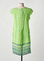 Robe mi-longue vert COULEURS DU TEMPS pour femme seconde vue