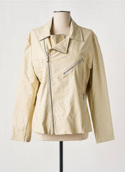 Veste simili cuir beige SOPHIA CURVY pour femme seconde vue
