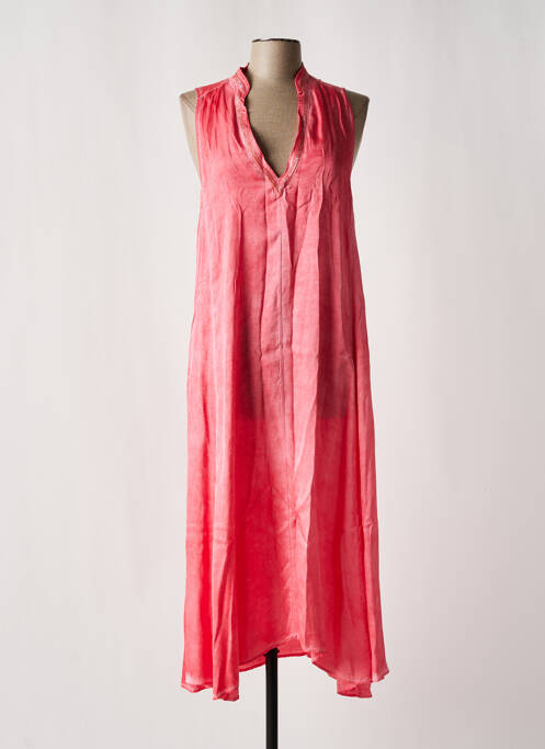 Robe longue sans manche sans manche rose SEMIOLOGY femme