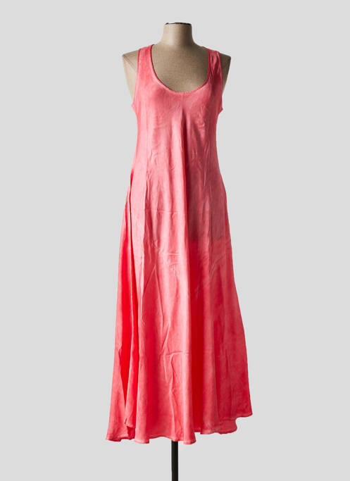 Robe longue sans manche sans manche rose SEMIOLOGY femme