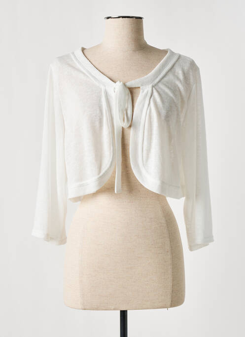 Gilet manches longues blanc FRANCK ANNA pour femme