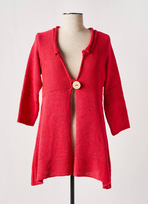 Gilet manches longues rouge OLIVER JUNG pour femme