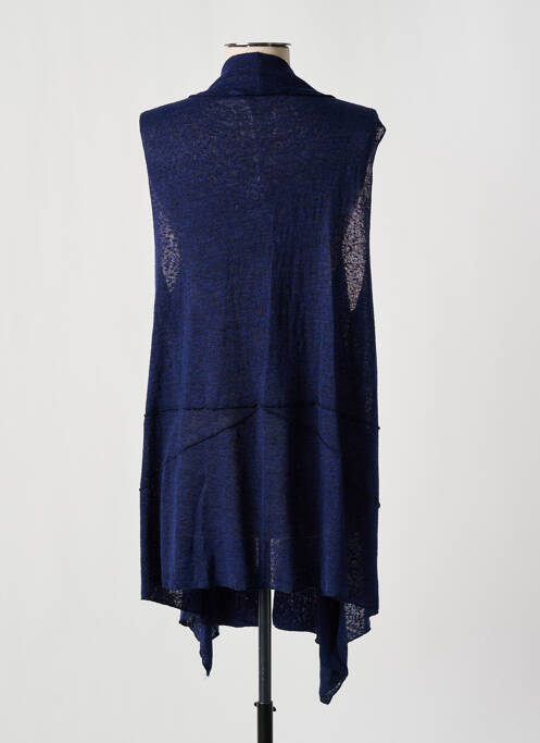 Gilet sans manche bleu FRANCK ANNA pour femme