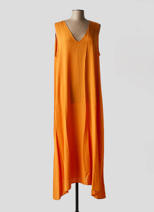 Robe longue orange MAT. pour femme