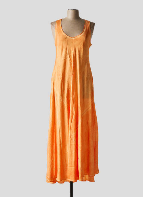 Robe longue orange SEMIOLOGY pour femme