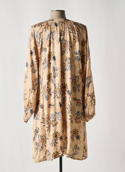 Robe mi-longue beige CISO pour femme