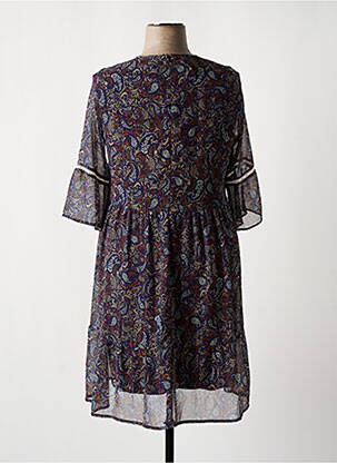 Robe mi-longue manches 3/4 manches 3/4 bleu MERI & ESCA femme