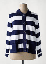 Gilet manches longues bleu MARBLE pour femme seconde vue