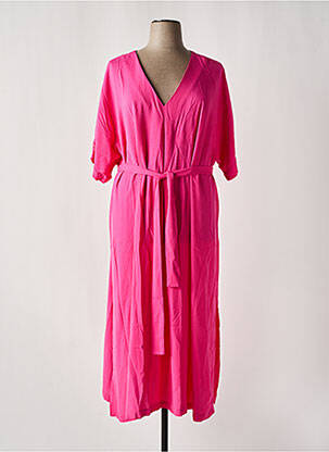 Robe mi-longue rose MAT. pour femme