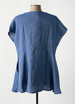 Tunique manches courtes tissage crêpe bleu MES SOEURS ET MOI femme