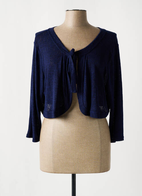 Gilet manches longues bleu FRANCK ANNA pour femme