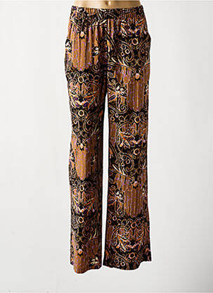 Pantalon droit tissage popeline taille normale noir CISO femme