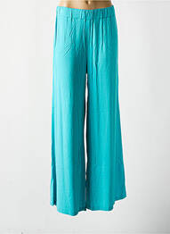 Pantalon large tissage popeline taille normale bleu SEMIOLOGY femme