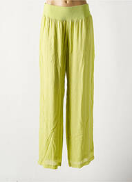 Pantalon large tissage crêpe taille normale vert SEMIOLOGY femme