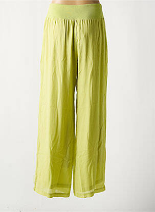 Pantalon large tissage crêpe taille normale vert SEMIOLOGY femme