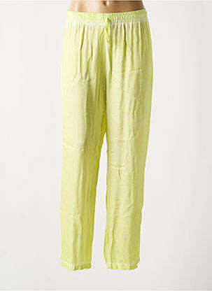 Pantalon droit taille élastique taille normale jaune SEMIOLOGY femme