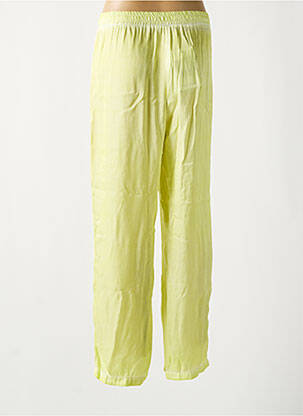 Pantalon droit taille élastique taille normale jaune SEMIOLOGY femme
