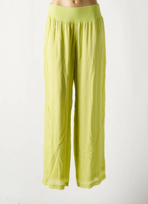 Pantalon large tissage crêpe taille normale vert SEMIOLOGY femme