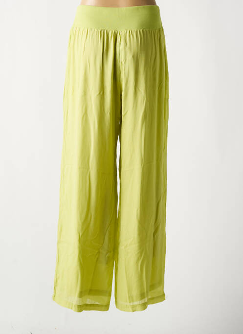 Pantalon large tissage crêpe taille normale vert SEMIOLOGY femme